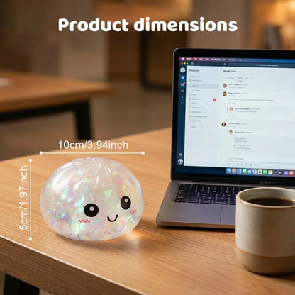Dumpling Squishies, Kawaii Squishies, Glitter Dumpling Mystery Box, Colorful Dumplings Stress Balls Fidget Sensory Toy, Easter Basket Stuffers, Stocking Stuffers with Food Steamer Stretchy Desk Toys