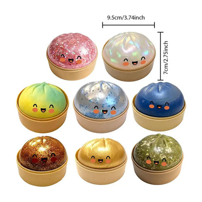 Oversized Rainbow Dumpling Squishies Soft Slow Rebound Sensory Squeeze Toy Relief Anxiety Fidget Stress Ball for ADHD Autism