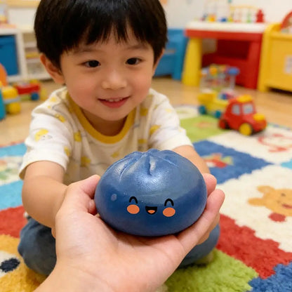 Oversized Rainbow Dumpling Squishies Soft Slow Rebound Sensory Squeeze Toy Relief Anxiety Fidget Stress Ball for ADHD Autism