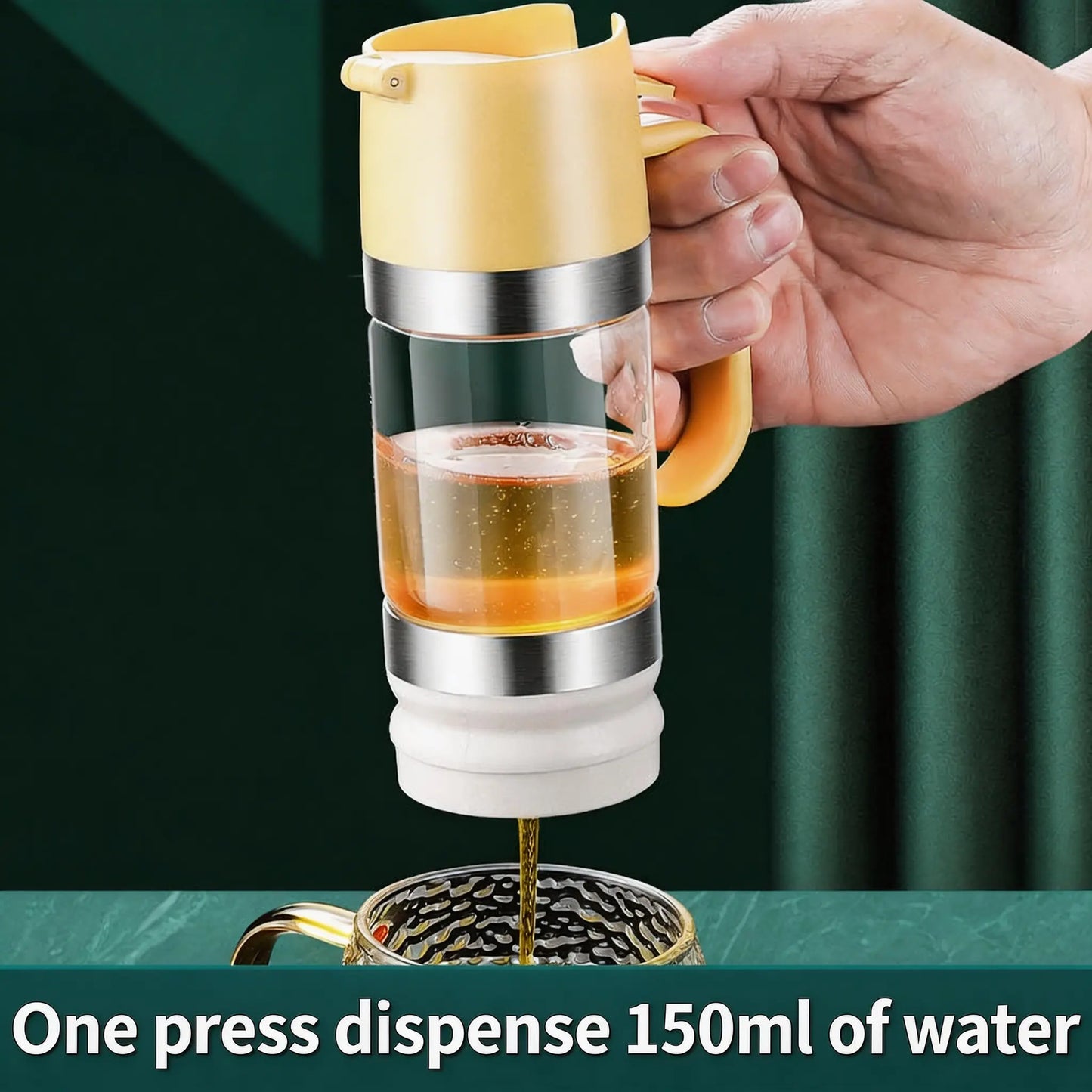 Glass Honey Dispenser. Features a Drip-Proof, Leak-Proof Sealed Design and a Convenient Handle. Simple to Operate; Ideal for Dispensing Maple Syrup, Effectively Locking in Freshness; Easy to Clean.