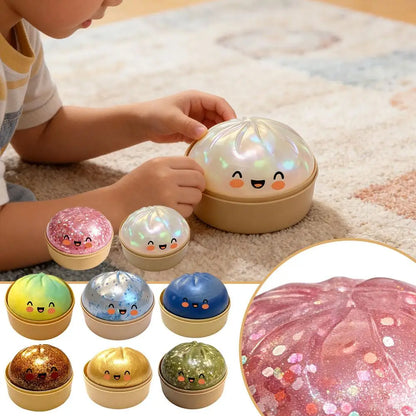 Oversized Rainbow Dumpling Squishies Soft Slow Rebound Sensory Squeeze Toy Relief Anxiety Fidget Stress Ball for ADHD Autism