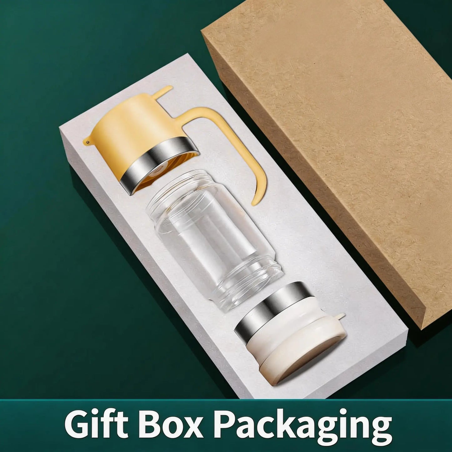 Glass Honey Dispenser. Features a Drip-Proof, Leak-Proof Sealed Design and a Convenient Handle. Simple to Operate; Ideal for Dispensing Maple Syrup, Effectively Locking in Freshness; Easy to Clean.